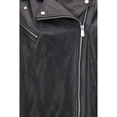 PINKO Black Leather Jacket