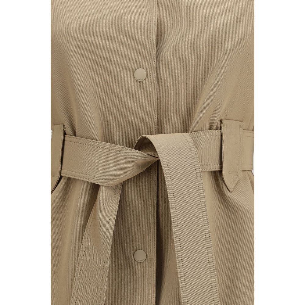 Max Mara Brown Fleece Wool Coat