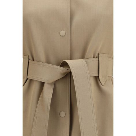 Max Mara Brown Fleece Wool Coat