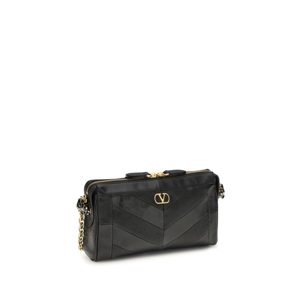 Valentino Garavani Panthea small Black Lamb Shoulder Bag