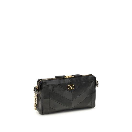 Valentino Garavani Panthea small Black Lamb Shoulder Bag
