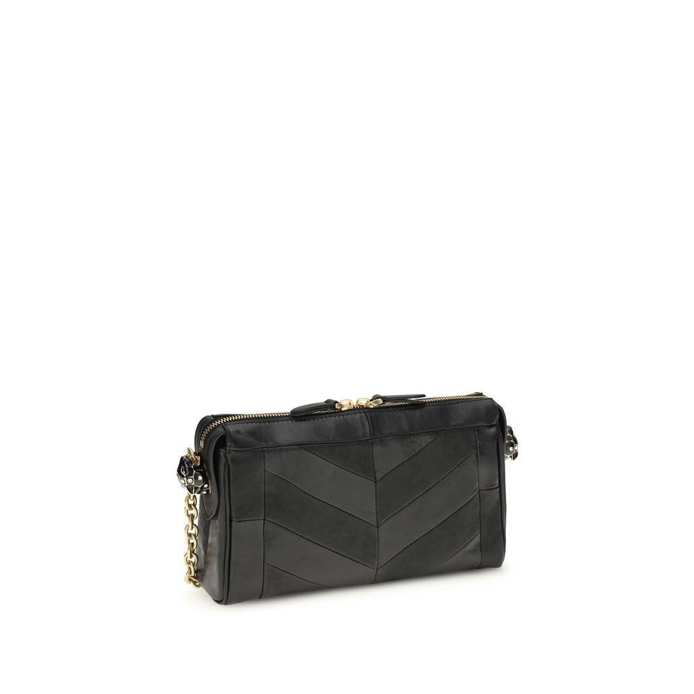 Valentino Garavani Panthea small Black Lamb Shoulder Bag