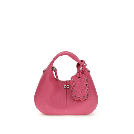Ganni mini Hobo Pink Recycled Polyester Handbag