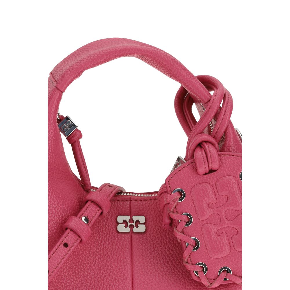 Ganni mini Hobo Pink Recycled Polyester Handbag