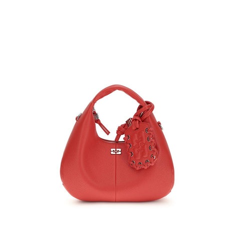 Ganni mini Hobo Red Recycled Polyester Handbag