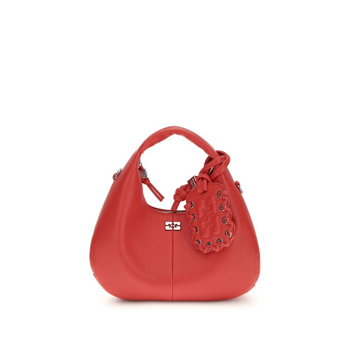 Ganni mini Hobo Red Recycled Polyester Handbag