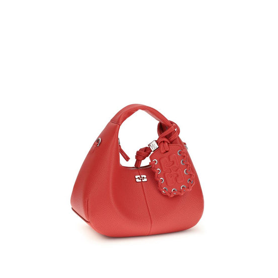 Ganni mini Hobo Red Recycled Polyester Handbag