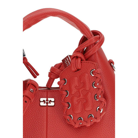 Ganni mini Hobo Red Recycled Polyester Handbag