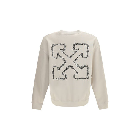 Off-White Beige Cotton Sweatshirt
