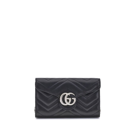 Gucci Marmont Wallet with Chain Black