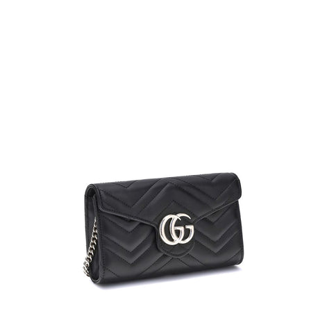 Gucci Marmont Wallet with Chain Black