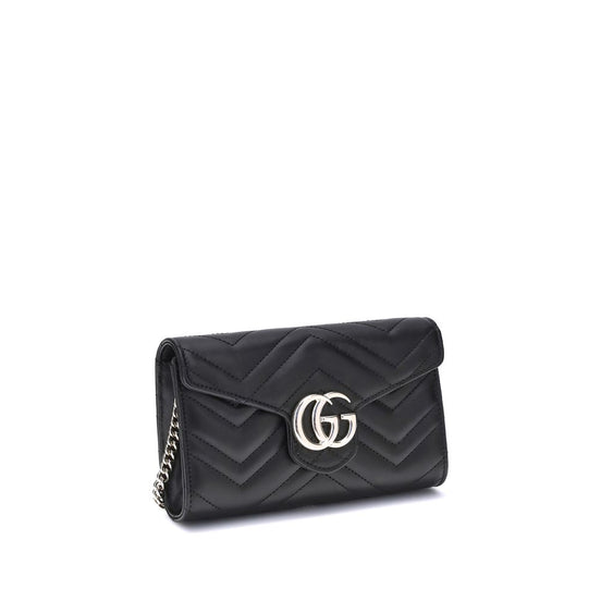 Gucci Marmont Wallet with Chain Black