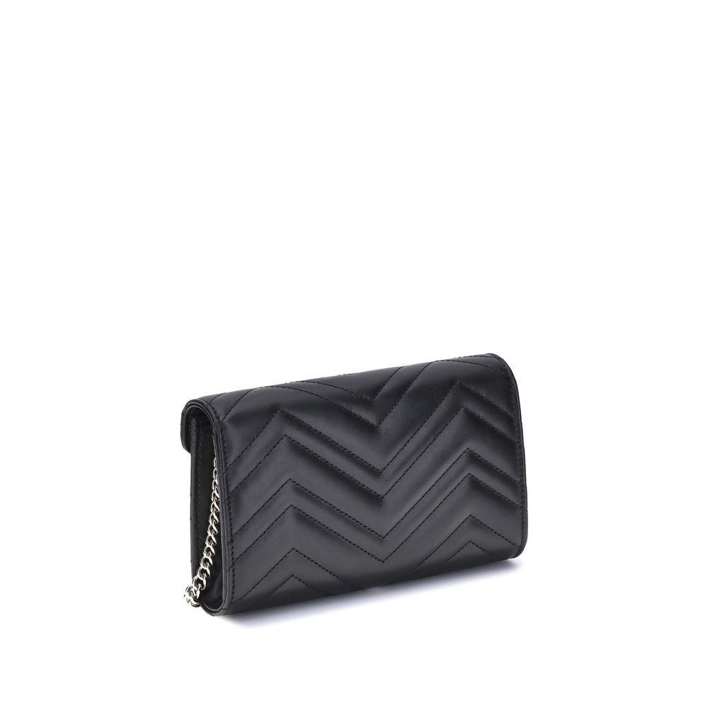 Gucci Marmont Wallet with Chain Black