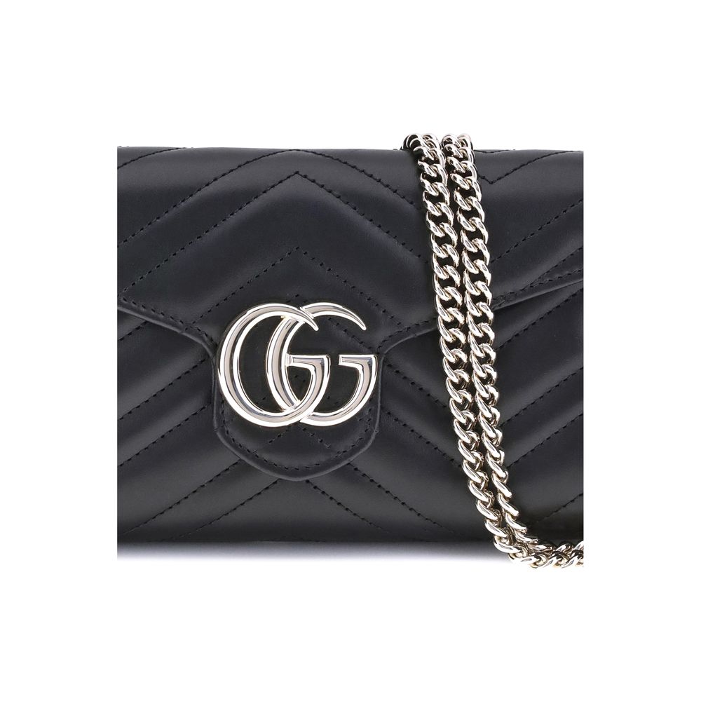 Gucci Marmont Wallet with Chain Black