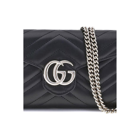 Gucci Marmont Wallet with Chain Black