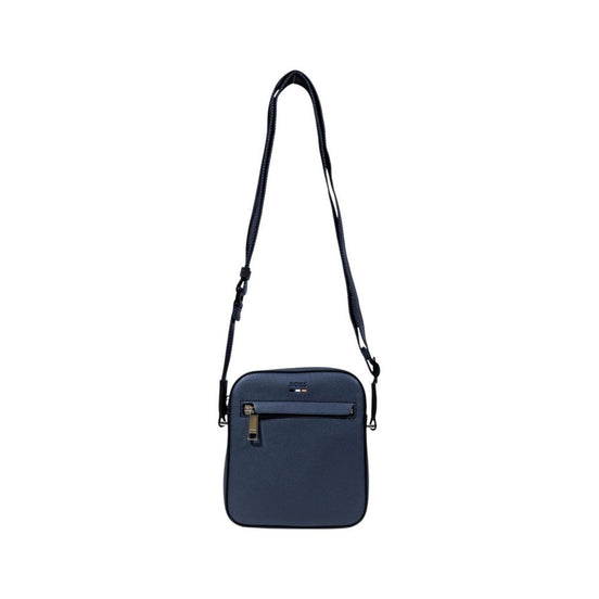 Hugo Boss Blue Recycled Polyurethane Messenger Bag