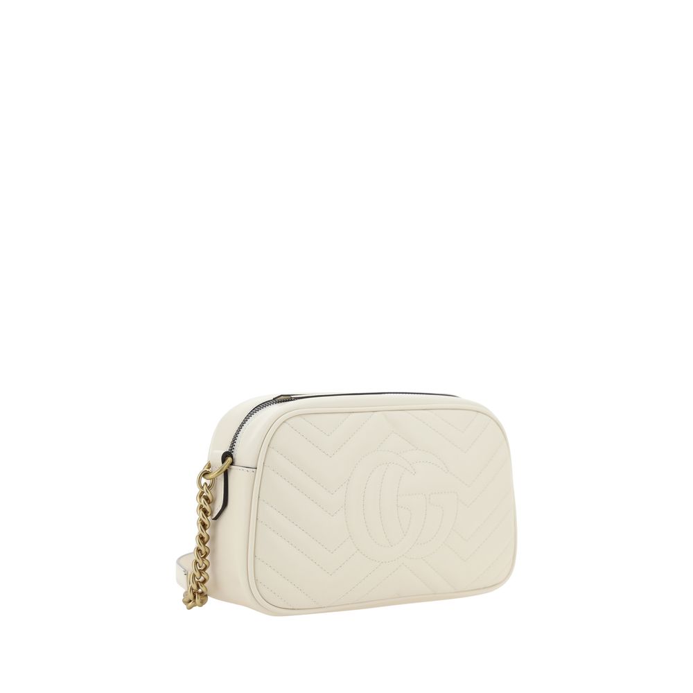 Gucci Marmont White Leather Shoulder Bag