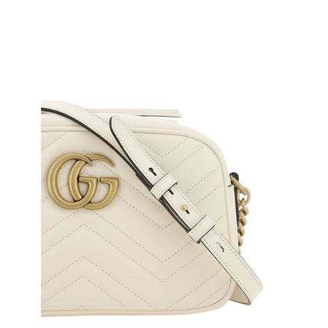 Gucci Marmont White Leather Shoulder Bag