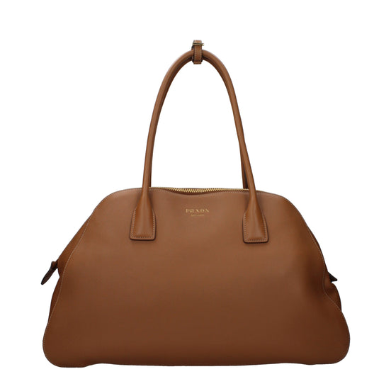 Prada Brown Leather Shoulder Bag