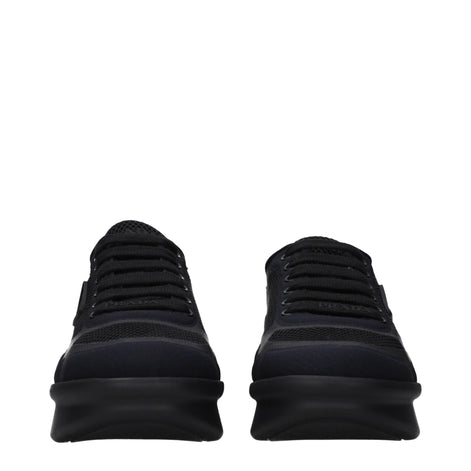 Prada Black Fabric Low Top Sneakers