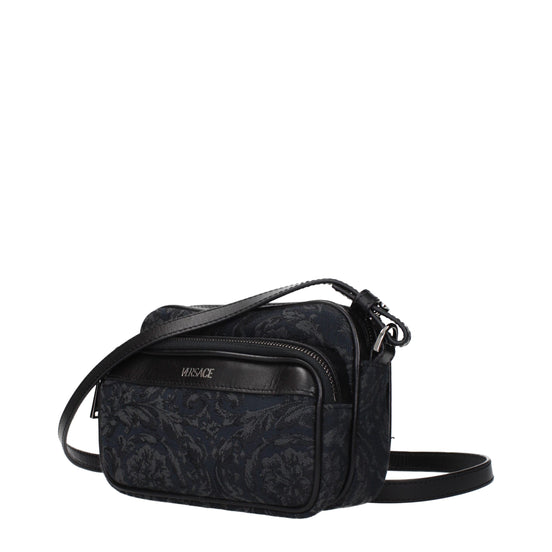 Versace Black Fabric Crossbody Bag