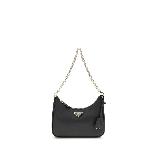 Prada Black Calf Leather Bos Taurus Shoulder Bag