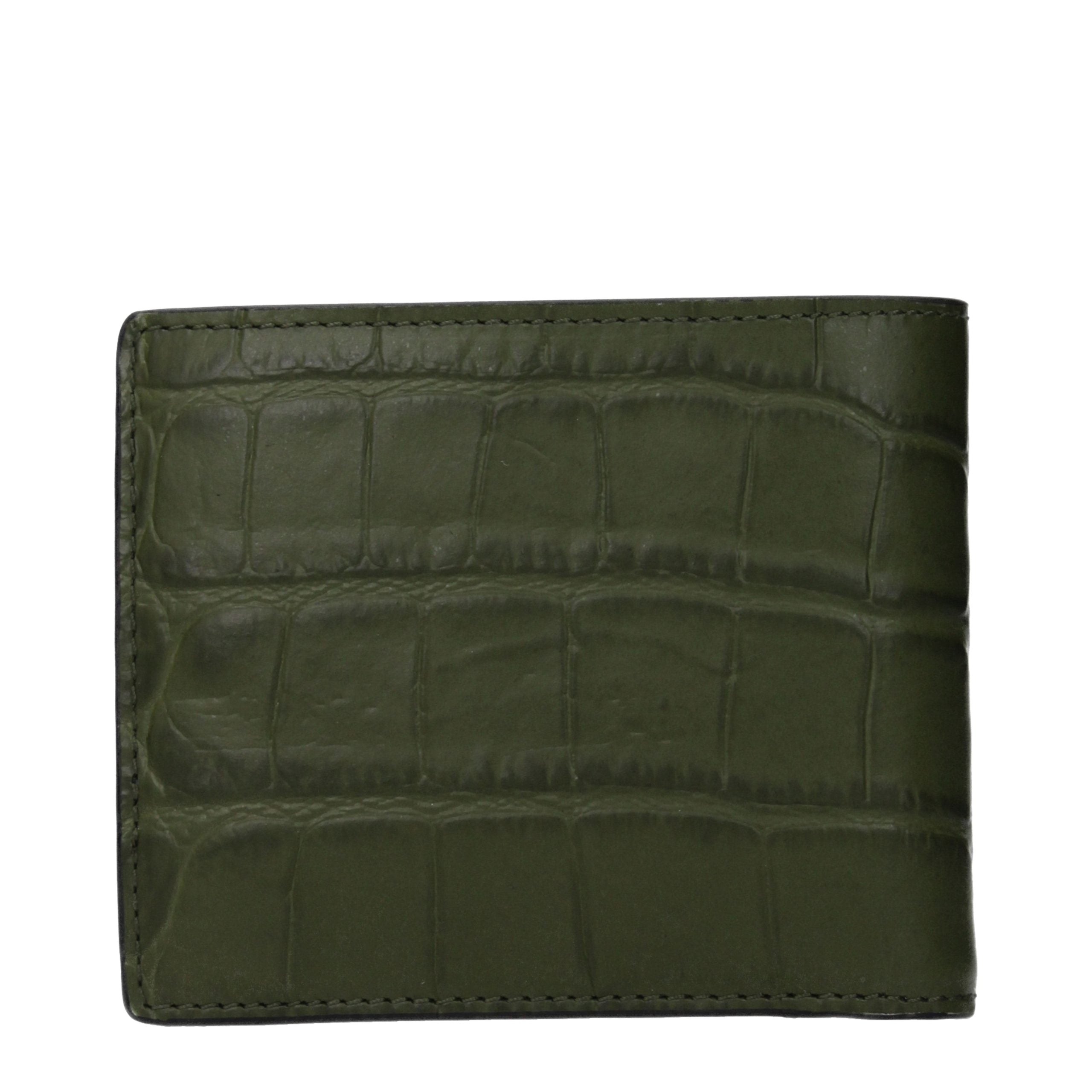 Versace Green Leather Wallet