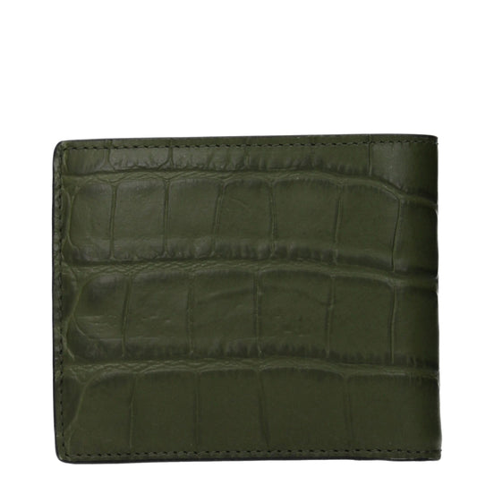 Versace Green Leather Wallet