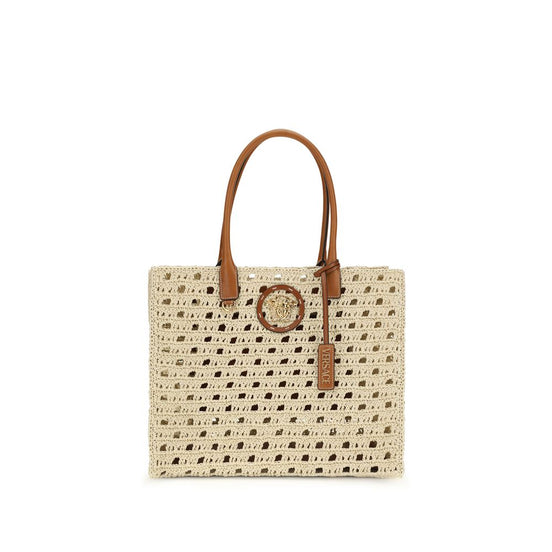 Versace Beige Cotton Handbag
