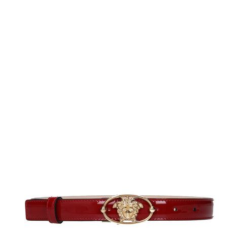 Versace Red Leather Regular Belt