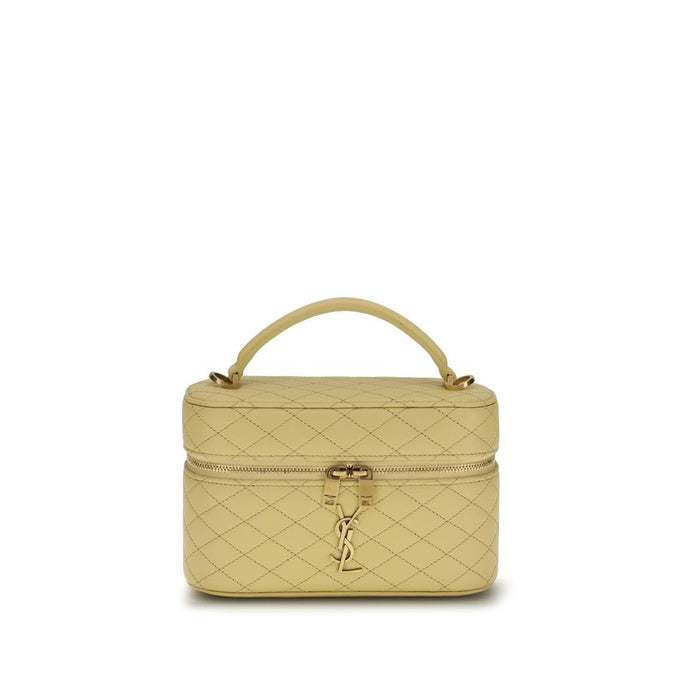 Saint Laurent Vanity Gaby Yellow Leather Handbag