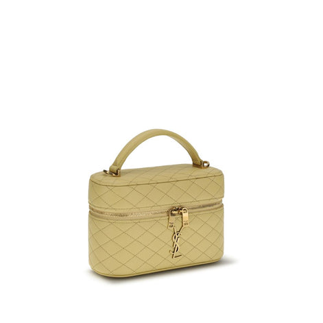 Saint Laurent Vanity Gaby Yellow Leather Handbag