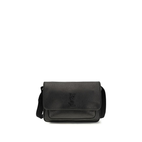 Saint Laurent Niki Messenger In grained Leather Black Shoulder Bag