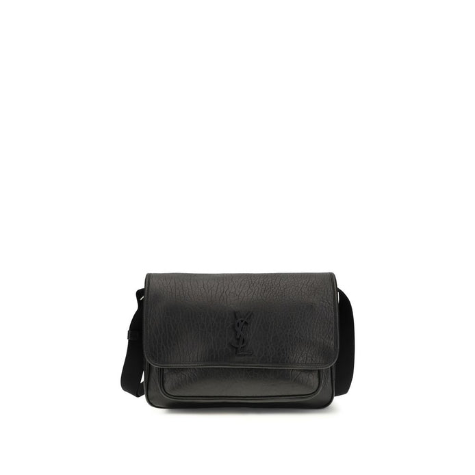 Saint Laurent Niki Messenger In grained Leather Black Shoulder Bag