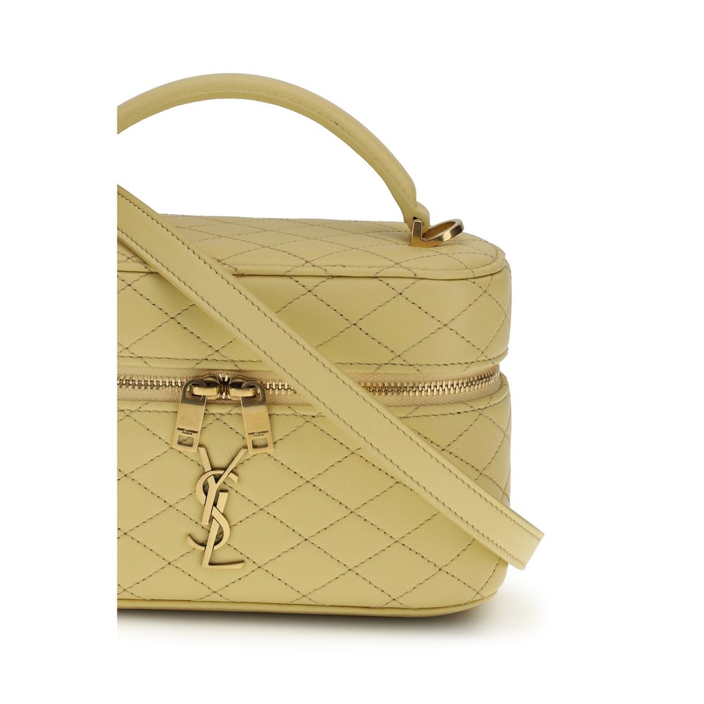 Saint Laurent Vanity Gaby Yellow Leather Handbag