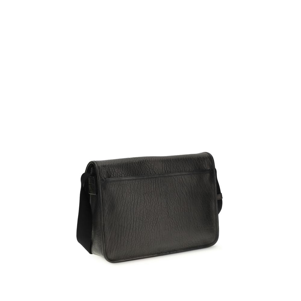Saint Laurent Niki Messenger In grained Leather Black Shoulder Bag