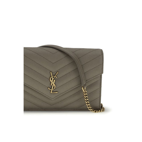 Saint Laurent Cassandre Clutch Gray Leather Wallet