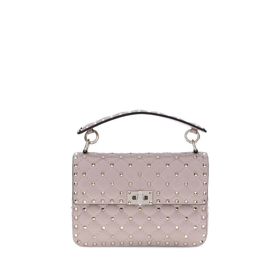 Valentino Garavani Rockstud Spike Baby Pink Lamb Shoulder Bag