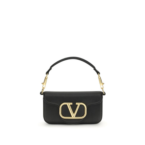 Valentino Garavani Locò Black Leather Shoulder Bag