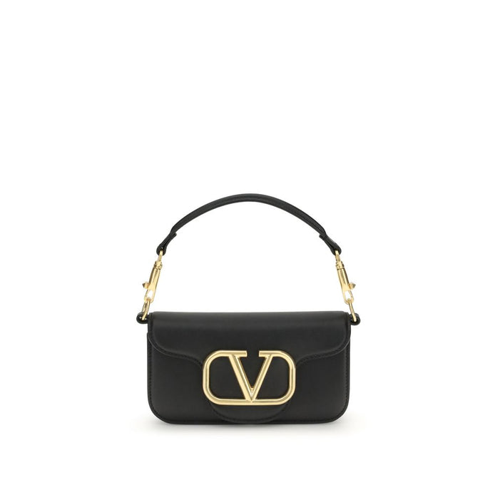 Valentino Garavani Locò Black Leather Shoulder Bag