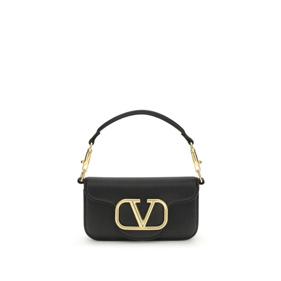 Valentino Garavani Locò small Black Leather Shoulder Bag