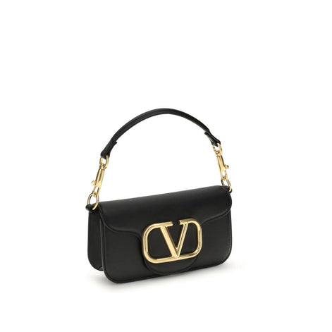 Valentino Garavani Locò Black Leather Shoulder Bag