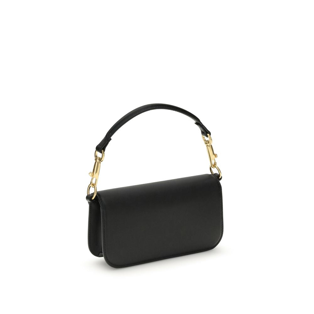 Valentino Garavani Locò Black Leather Shoulder Bag