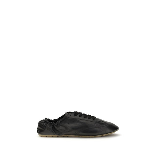 Saint Laurent Lewis Black Leather Athletic Sneakers