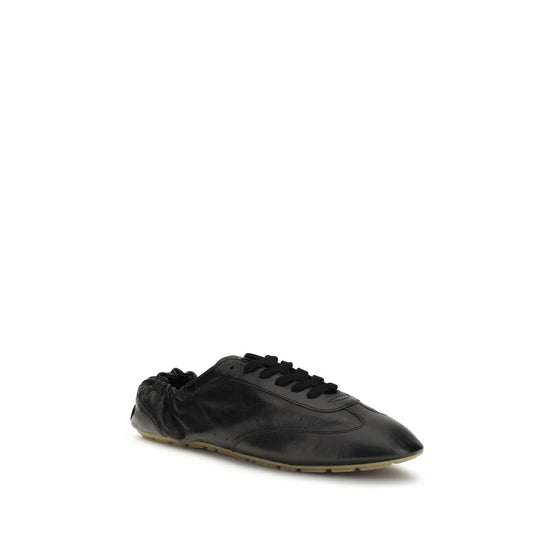 Saint Laurent Lewis Black Leather Athletic Sneakers