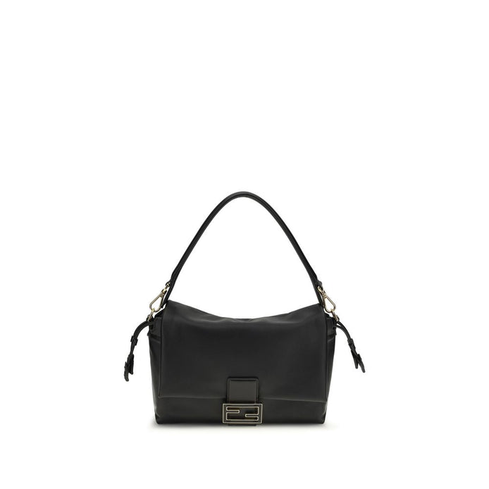 Fendi Mamma Baguette medium Black Lamb Shoulder Bag