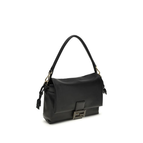 Fendi Mamma Baguette medium Black Lamb Shoulder Bag