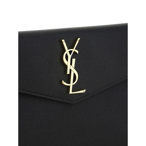 Saint Laurent Pochette Black Leather Wallet