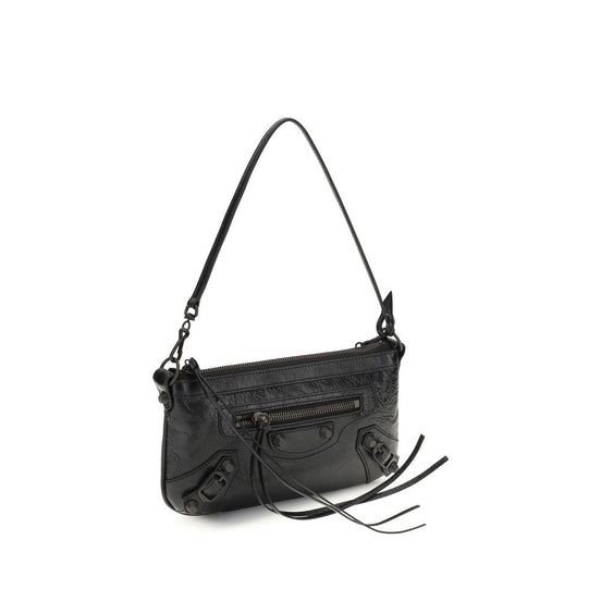 Balenciaga Le City Clutch Black Lamb Shoulder Bag