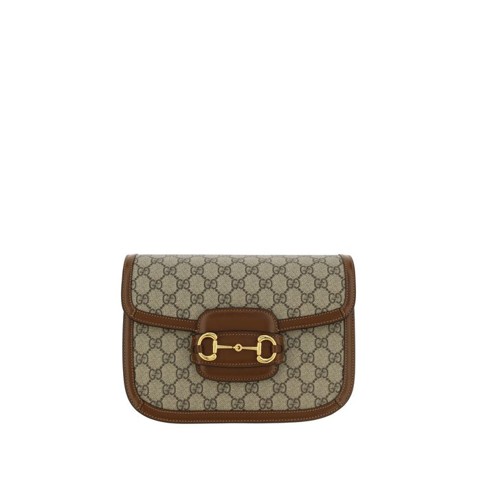 Gucci Horsebit 1955 Beige Cotton Handbag